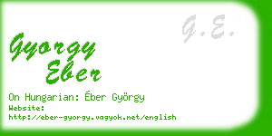 gyorgy eber business card